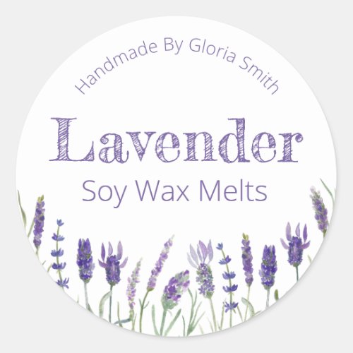 Lavender Soy Wax Melts Classic Round Sticker
