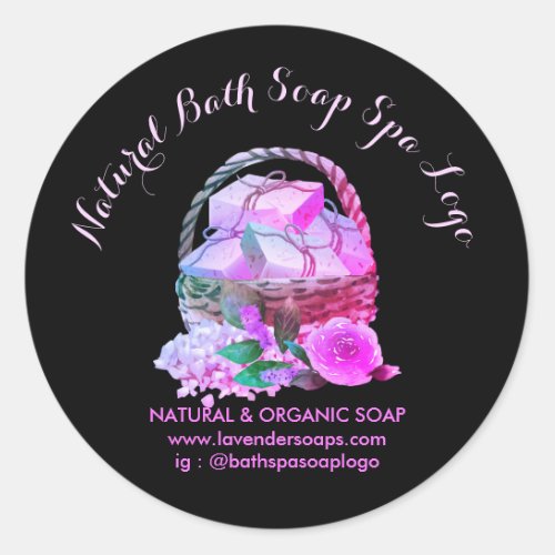 Lavender Spa Handmade Soap Bathing Classic Round Sticker