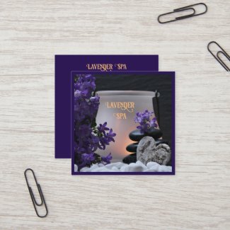 Lavender Spa Square Business Card
