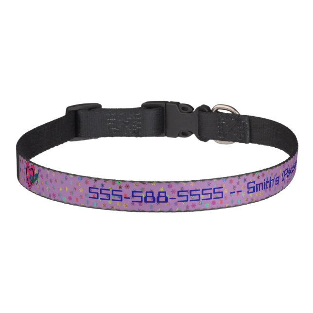 Lavender Sparkle - Pet Love - Dog Collar (Front)