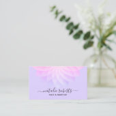 Lavender Spiral Floral Elegant Beauty Salon & Spa Business Card (Standing Front)