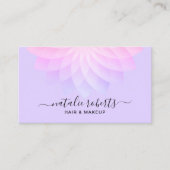 Lavender Spiral Floral Elegant Beauty Salon & Spa Business Card (Front)