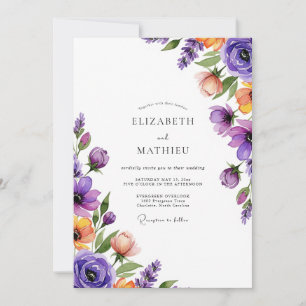 Lavender Spirited Spring Wedding Invitation