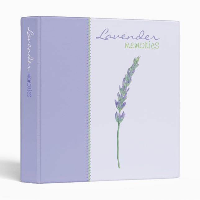 Lavender Sprig Avery Binder (Front/Spine)