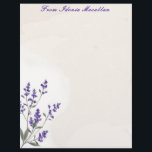 Lavender Sprig Letterhead<br><div class="desc">A lovely little sprig of deep purple lavender in the lower left corner makes a sweet letterhead.  Perfect for correspondence,  newsletters,  and invitations.</div>