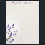 Lavender Sprig Letterhead<br><div class="desc">A lovely little sprig of deep purple lavender in the lower left corner makes a sweet letterhead.  Perfect for correspondence,  newsletters,  and invitations.</div>