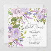 Lavender Spring Floral Bridal Shower Invitation (Front)