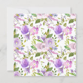 Lavender Spring Floral Bridal Shower Invitation (Back)