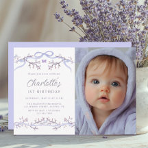 Lavender Spring Garden 1st Birthday Photo