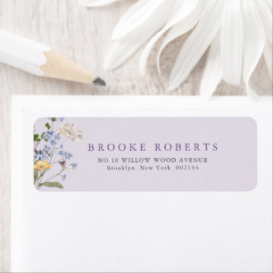 Lavender Spring Wildflower Meadow Garden Address Label