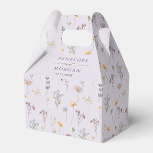 Lavender Spring Wildflower Meadow Garden Wedding Favor Boxes