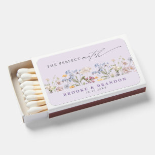 Lavender Spring Wildflower Meadow Garden Wedding Matchboxes