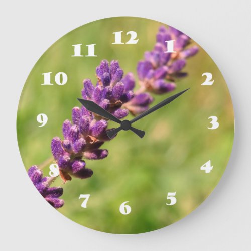 Lavender Stalk Photo Wall Clock