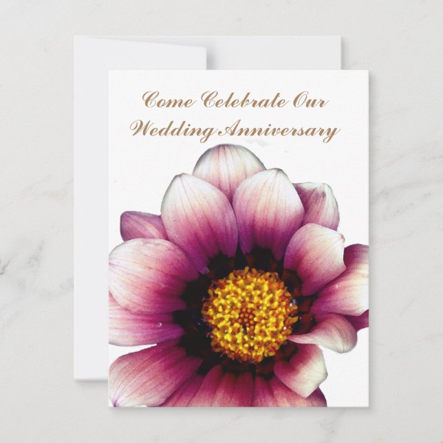 Lavender stalk Wedding Anniversary Invitations (Front)