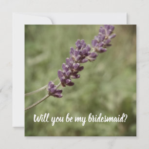 Lavender stalk, Will you be my flowergirl card