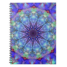 Lavender Starburst Mandala Notebook