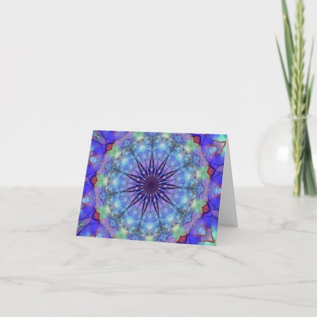 Lavender Starburst Mandala Notecards (Front)