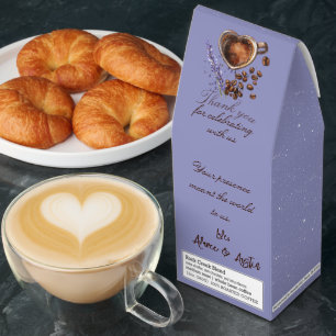 Lavender Stars Wedding Thank You Roasted Coffee