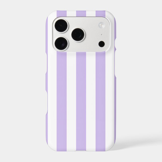 Lavender Stripe Preppy iPhone Case (Back)
