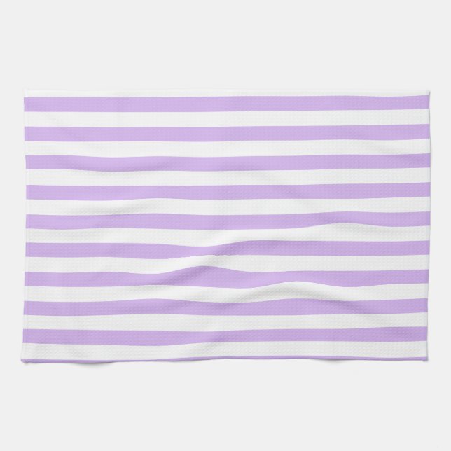 Lavender Striped Kitchen Towel (Horizontal)