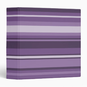 Lavender stripes 3 ring binder