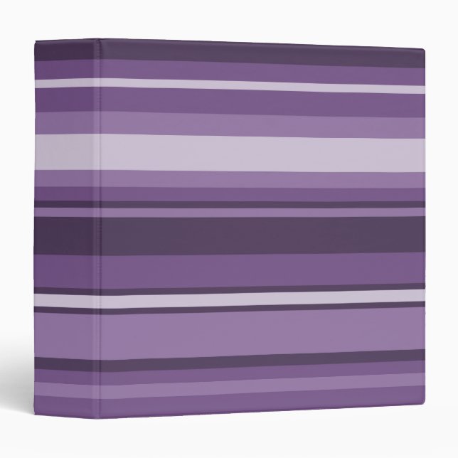 Lavender stripes 3 ring binder (Front/Spine)