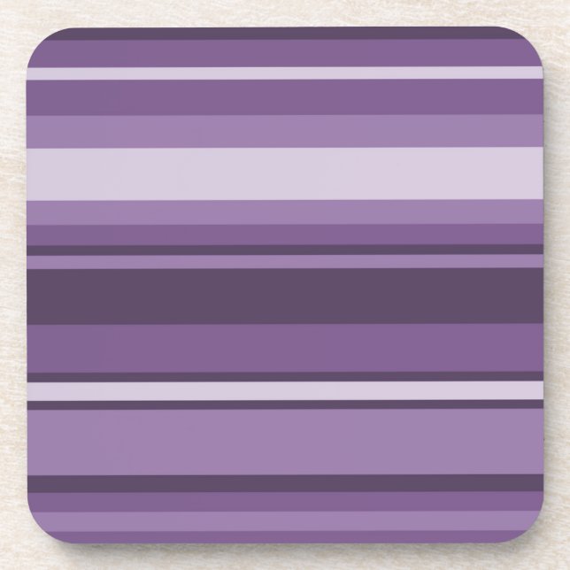 Lavender stripes drink coaster (Front)