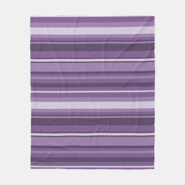 Lavender stripes fleece blanket (Front)