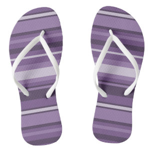 Lavender stripes flip flops