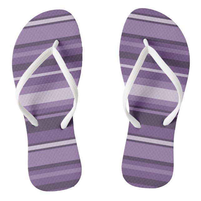Lavender stripes flip flops (Footbed)