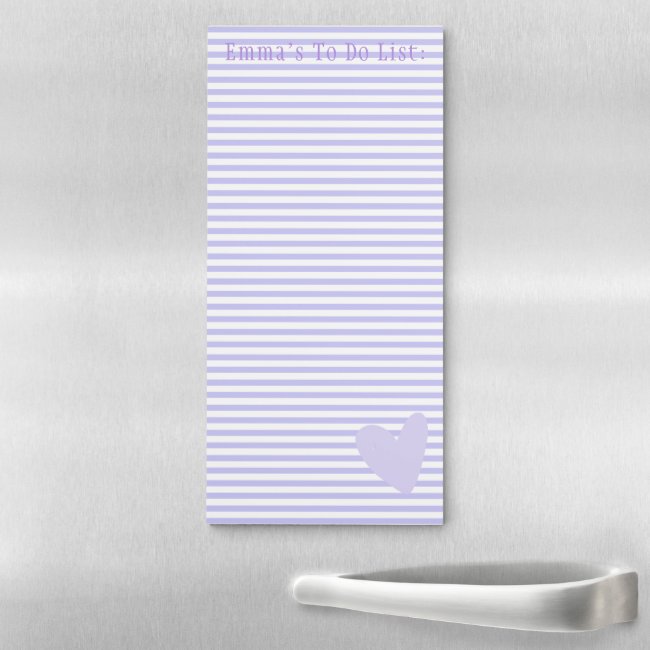 Lavender Stripes - Personalized Shopping List