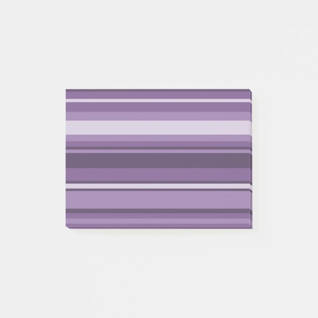 Lavender stripes post-it notes (Front)