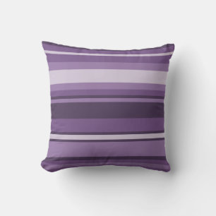Lavender stripes throw pillow