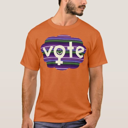 Lavender Stripes Women Vote T_Shirt