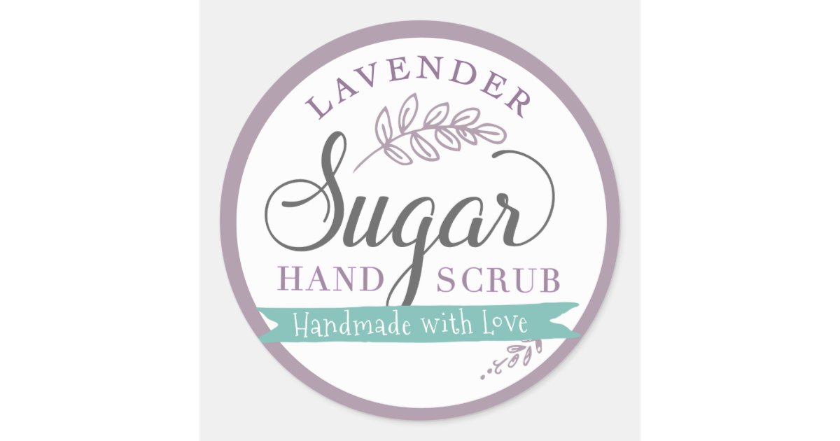 Lavender Sugar Scrub Labels Custom Mason Jar | Zazzle.com