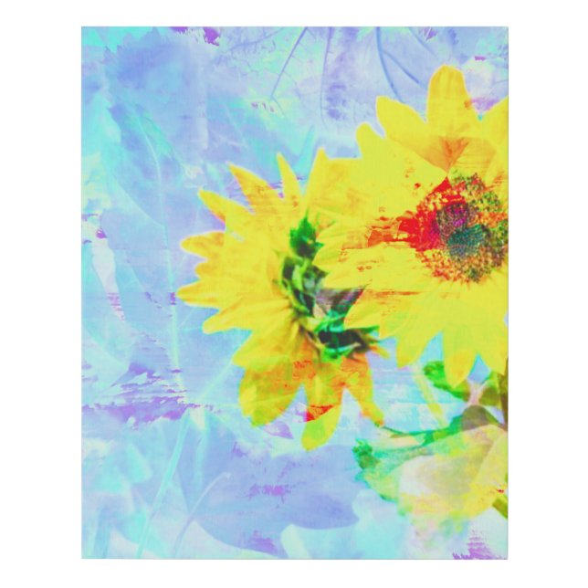 Lavender Sunflowers Canvas Art (Front)