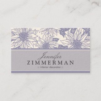 Lavender Sunflowers Floral Business Card