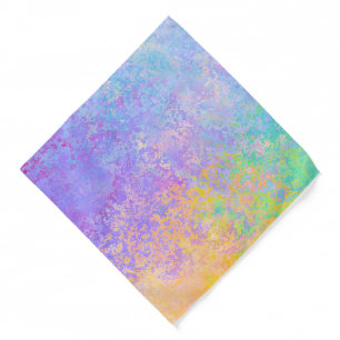 Lavender Sunrise Pastel Neon Alcohol Ink Abstract Bandana