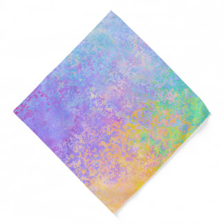 Lavender Sunrise Pastel Neon Alcohol Ink Abstract Bandana