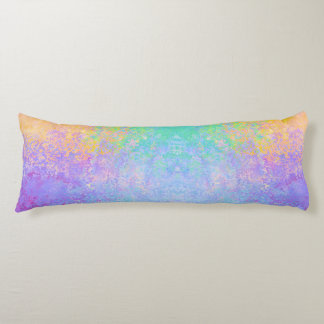 Lavender Sunrise Pastel Neon Alcohol Ink Abstract Body Pillow