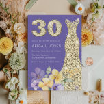 Lavender & Sunshine Gold Gown 30th Birthday Party Invitation<br><div class="desc">Lavender & Sunshine Gold Gown 30th Birthday Party Invitation

See matching collection in Niche and Nest Store</div>