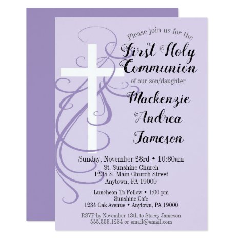 First Holy Communion Invitations - Nifty Printables