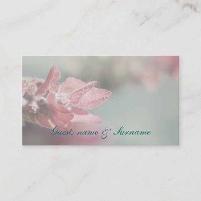 Lavender table placement wedding seating place card (Front)