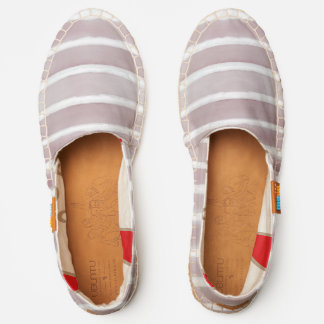 Lavender Taupe Stripe Modern Zazzle Espadrilles