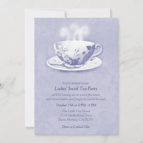 Lavender Tea Party Invitation