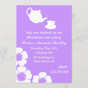 Lavender Tea Party Invitation