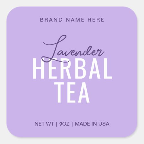 Lavender Tea Product Label Stickers Packaging