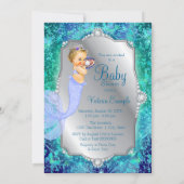 Lavender Teal Under the Sea Mermaid Baby Shower Invitation (Back)