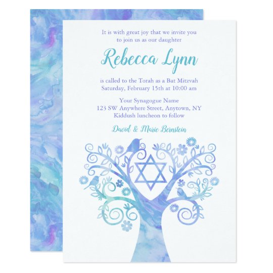 Hallmark Tree Of Life Bat Mitzvah Card - Hamsa Design With Gold Foil Accents