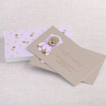 Lavender Teddy Bear Baby Shower Gift Registry Business Card<br><div class="desc">Welcome to our Neutral Lavender Teddy Bear Baby Shower Gift Registry Business Card! This one-of-a-kind, custom designed card is perfect for any baby shower, giving family and friends a way to organize their gift giving and make sure they get just the right present every time. This adorable design features a...</div>